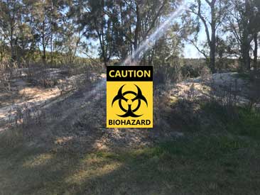 Contaminated area on Toukley golf course